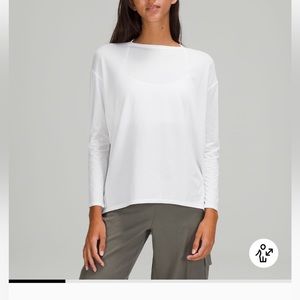 Lululemon Back in Action Long Sleeve Shirt in White